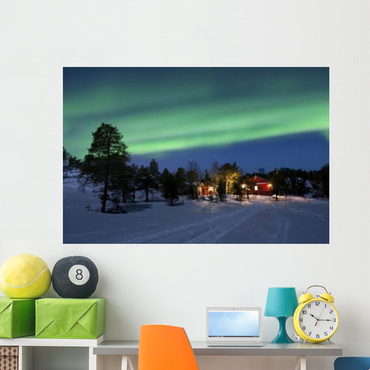 Aurora Borealis Tennevik Lake Wall Decal Design 2