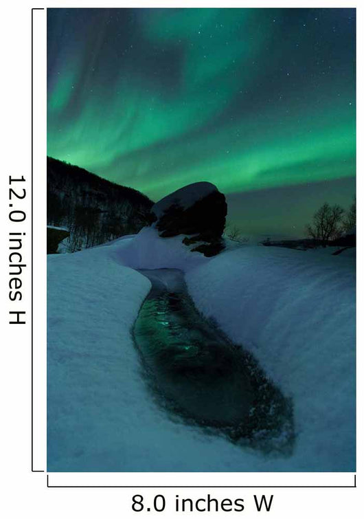 Aurora Borealis over Frozen Wall Decal Design 2