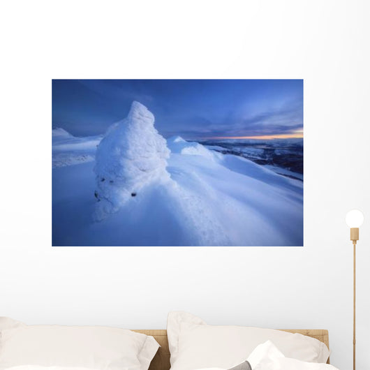 Sunset Summit Toviktinden Mountain Wall Decal