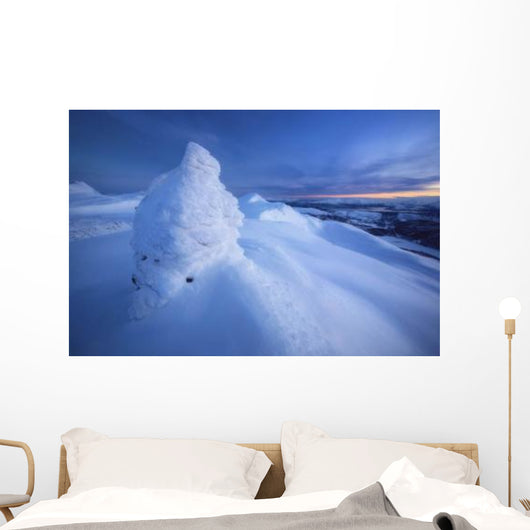 Sunset Summit Toviktinden Mountain Wall Decal