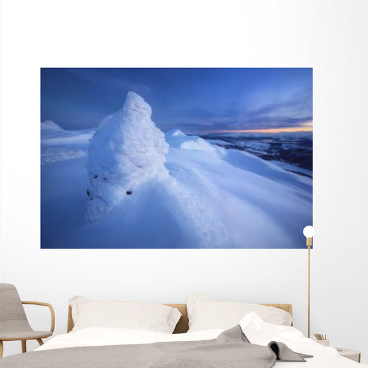 Sunset Summit Toviktinden Mountain Wall Decal