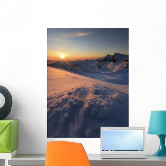 Midnight Sun above Lilletinden Wall Decal