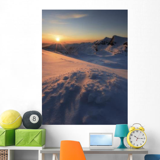 Midnight Sun above Lilletinden Wall Decal