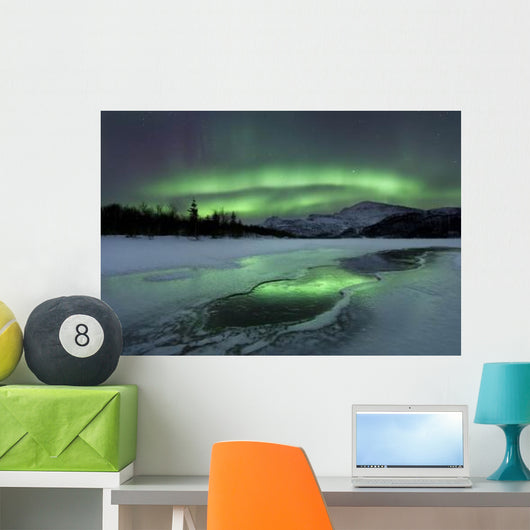 Reflected Aurora over Frozen Wall Decal Design 3