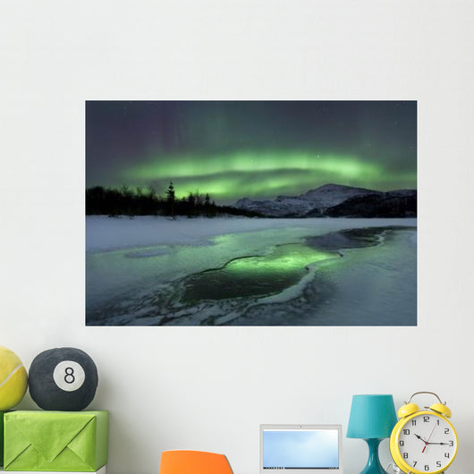 Reflected Aurora over Frozen Wall Decal Design 3