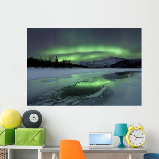 Reflected Aurora over Frozen Wall Decal Design 3