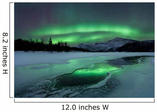 Reflected Aurora over Frozen Wall Decal Design 3
