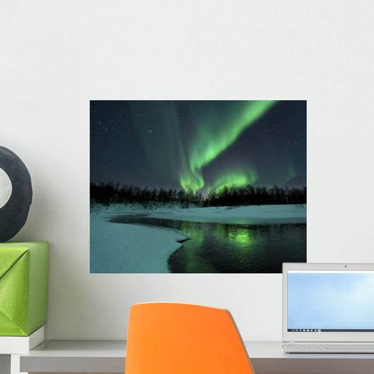 Reflected Aurora over Frozen Wall Decal Design 2