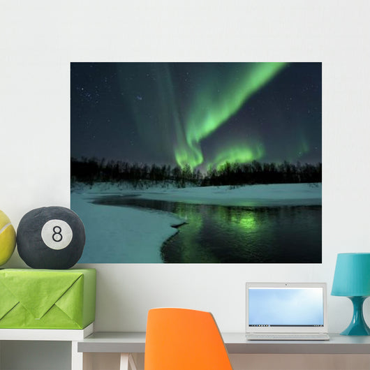 Reflected Aurora over Frozen Wall Decal Design 2