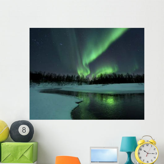 Reflected Aurora over Frozen Wall Decal Design 2
