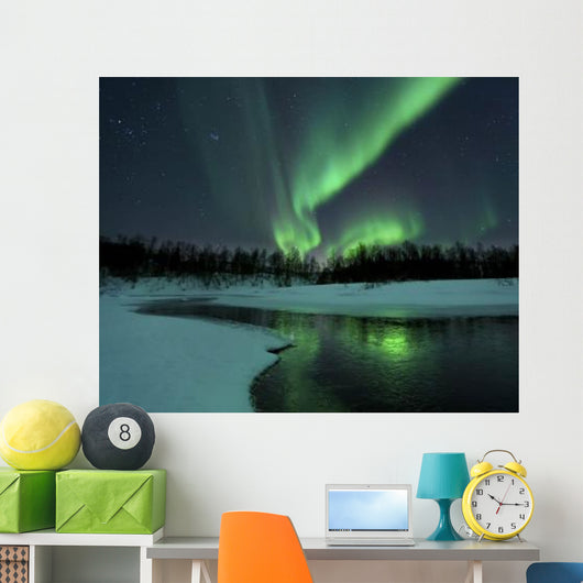 Reflected Aurora over Frozen Wall Decal Design 2