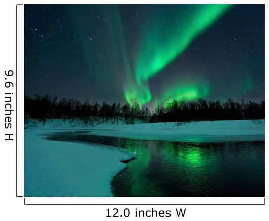 Reflected Aurora over Frozen Wall Decal Design 2