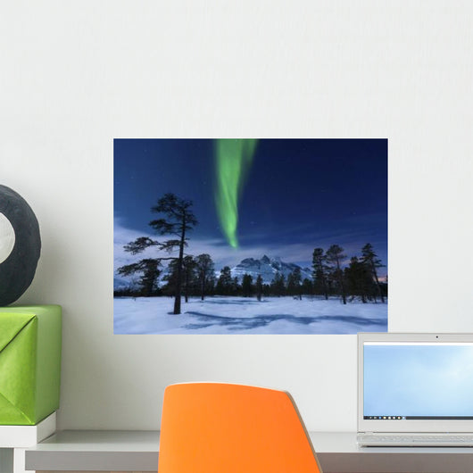 Moonlight and Aurora Borealis Wall Decal Design 1