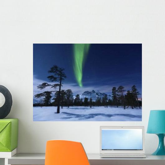 Moonlight and Aurora Borealis Wall Decal Design 1