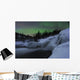 Wintery Waterfall and Aurora Wall Decal Design 4