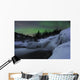 Wintery Waterfall and Aurora Wall Decal Design 4