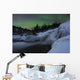 Wintery Waterfall and Aurora Wall Decal Design 4