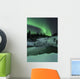 Wintery Waterfall and Aurora Wall Decal Design 3
