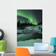 Wintery Waterfall and Aurora Wall Decal Design 3