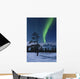 Moonlight and Aurora over Wall Decal