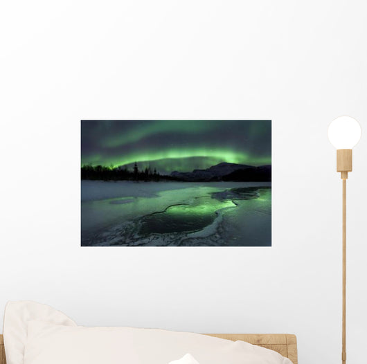 Reflected Aurora over Frozen Wall Decal