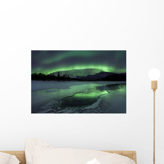Reflected Aurora over Frozen Wall Decal