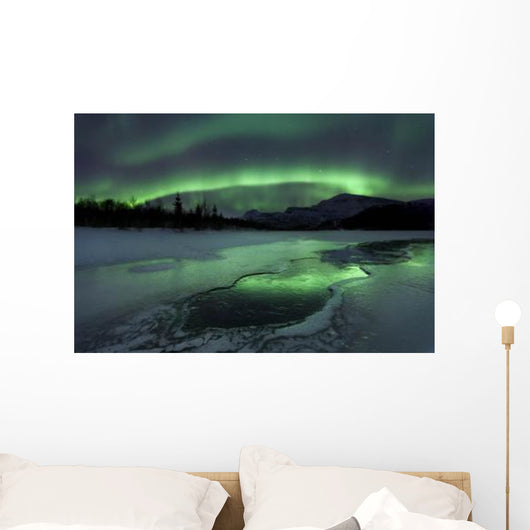 Reflected Aurora over Frozen Wall Decal