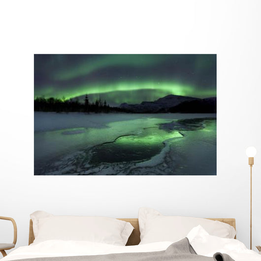 Reflected Aurora over Frozen Wall Decal