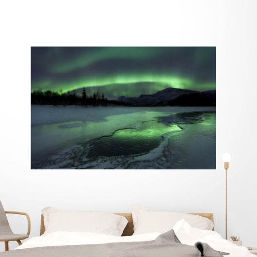 Reflected Aurora over Frozen Wall Decal