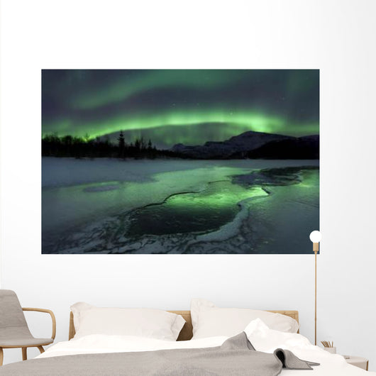 Reflected Aurora over Frozen Wall Decal