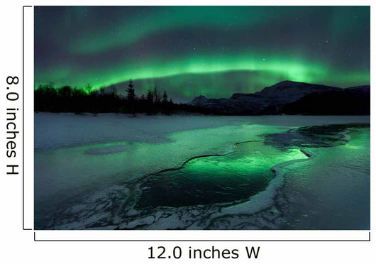 Reflected Aurora over Frozen Wall Decal