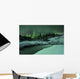 Wintery Waterfall and Aurora Wall Decal Design 2