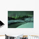 Wintery Waterfall and Aurora Wall Decal Design 2