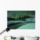 Wintery Waterfall and Aurora Wall Decal Design 2
