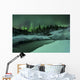 Wintery Waterfall and Aurora Wall Decal Design 2