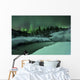 Wintery Waterfall and Aurora Wall Decal Design 2