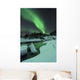 Aurora Borealis over Frozen Wall Decal Design 1