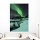Aurora Borealis over Frozen Wall Decal Design 1