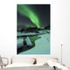 Aurora Borealis over Frozen Wall Decal Design 1