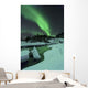 Aurora Borealis over Frozen Wall Decal Design 1