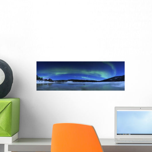 Aurora Borealis Tennevik Lake Wall Decal Design 1