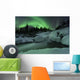 Wintery Waterfall and Aurora Wall Decal Design 1