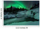Wintery Waterfall and Aurora Wall Decal Design 1
