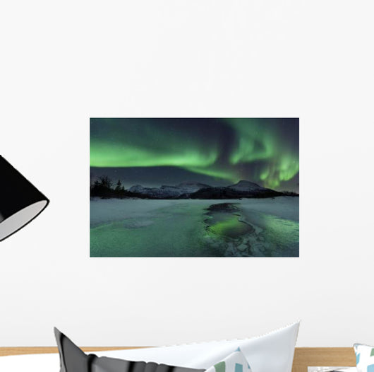 Reflected Aurora over Frozen Wall Decal Design 1