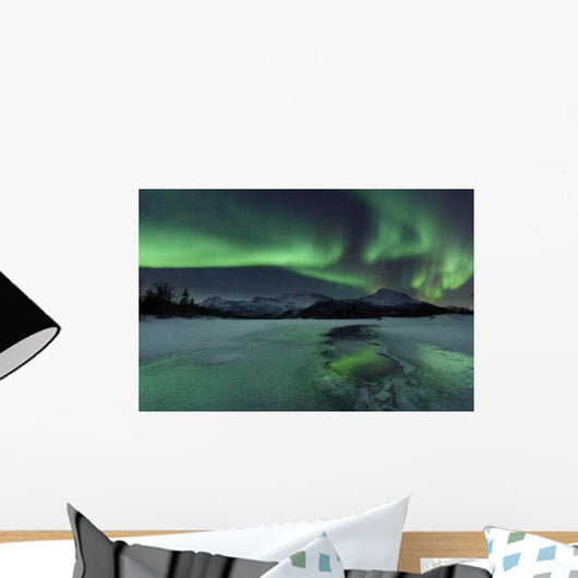 Reflected Aurora over Frozen Wall Decal Design 1