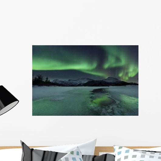 Reflected Aurora over Frozen Wall Decal Design 1
