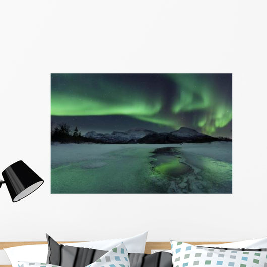 Reflected Aurora over Frozen Wall Decal Design 1