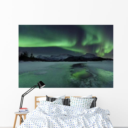 Reflected Aurora over Frozen Wall Decal Design 1