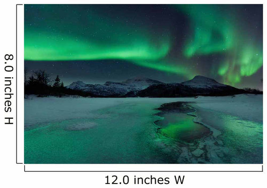 Reflected Aurora over Frozen Wall Decal Design 1