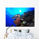 Hawksbill Sea Turtle Eating Wall Decal Design 2